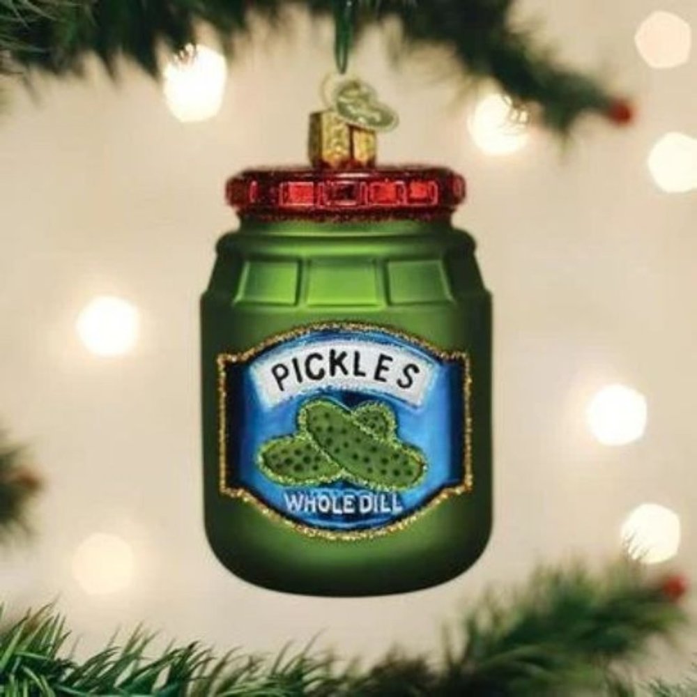 Jar Of Pickles Old World Christmas Ornament